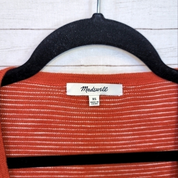 MADEWELL SUMMER RYDER RED ORANGE CARDIGAN, SZ XS - Picture 5 of 12